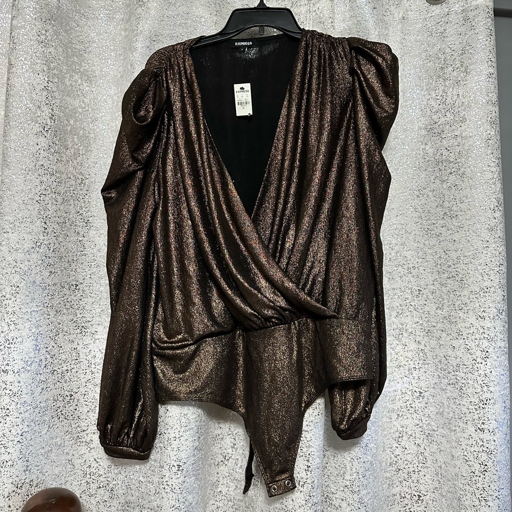 Bronze/Gold Metallic Bodysuit